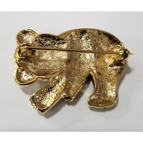 Panda pin goldtone and black one and a half inches - Picture 8 of 10